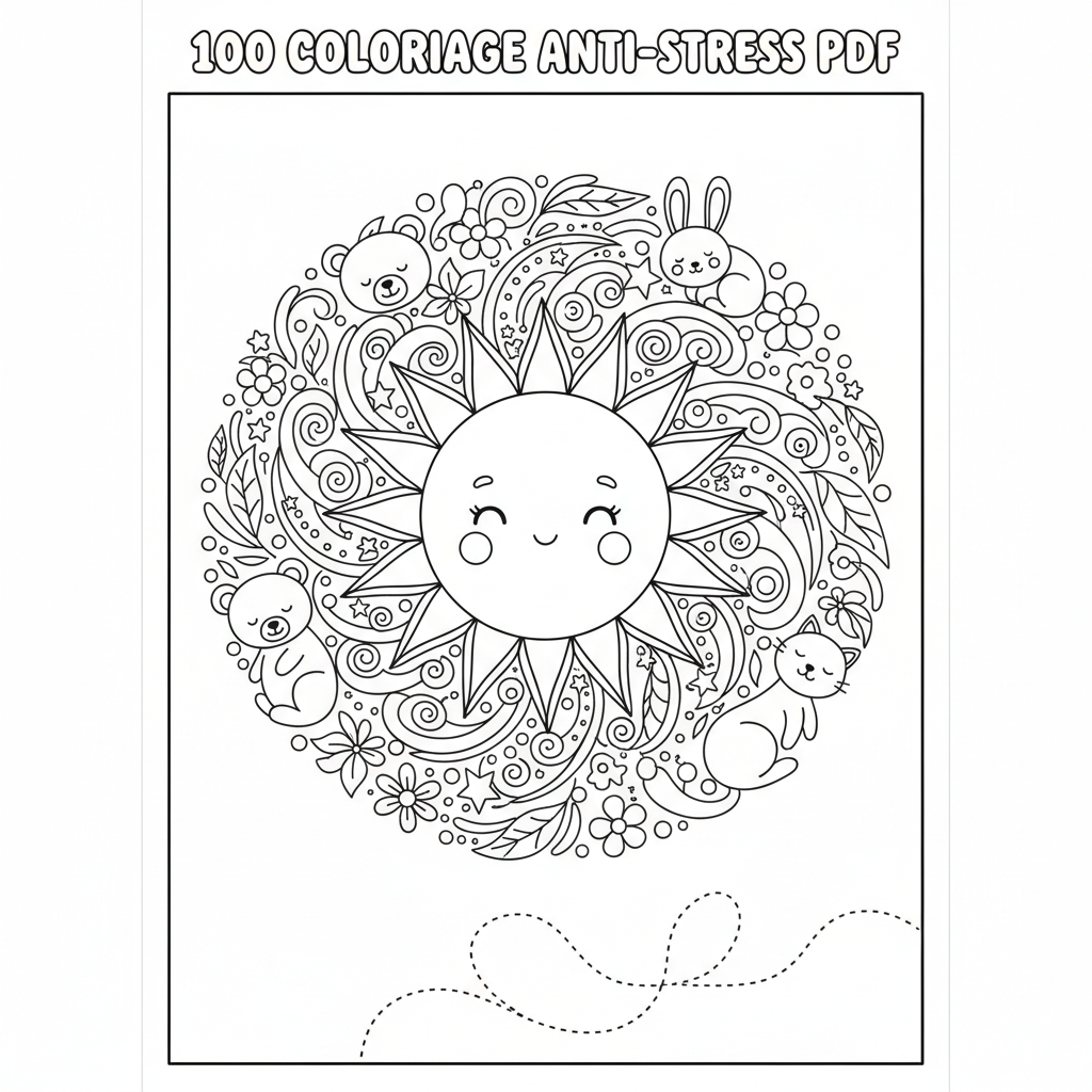 100 Coloriage Anti-Stress Pdf à Imprimer Gratuitement