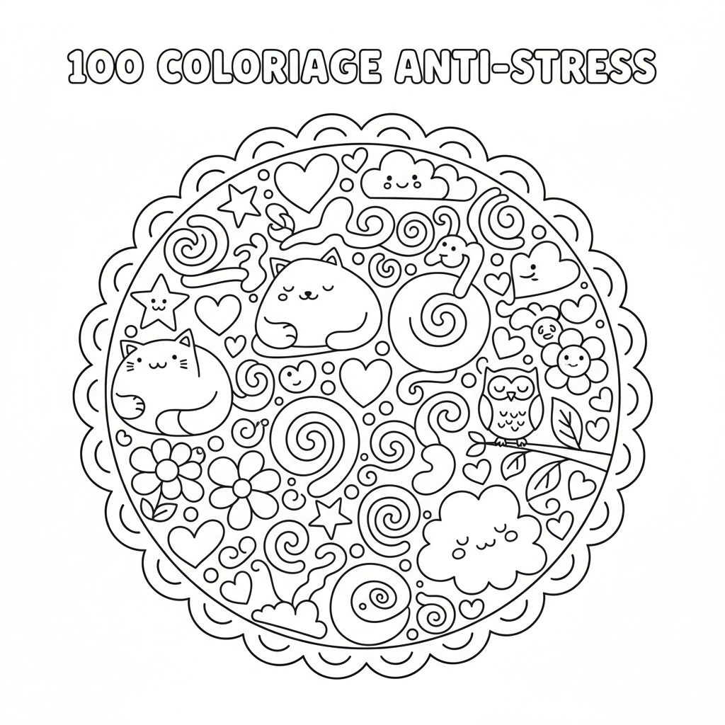 100 Coloriage Anti Stress Pdf à Imprimer Gratuitement