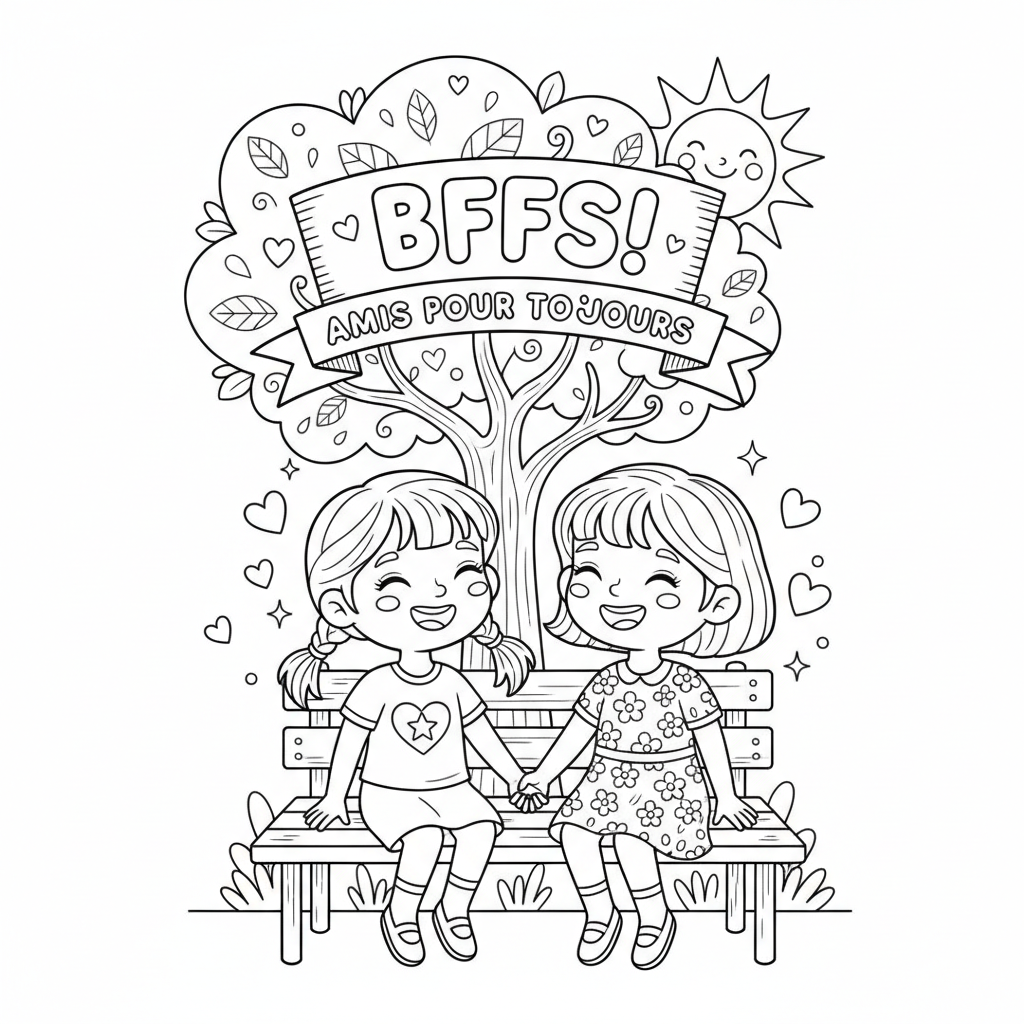 Coloriage ado coloriage bff a 2 2