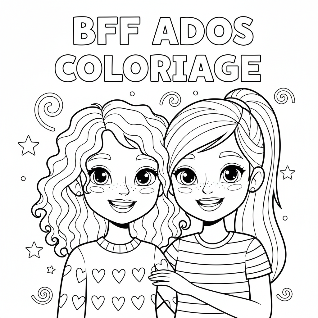 Coloriage ado coloriage bff a 2 4