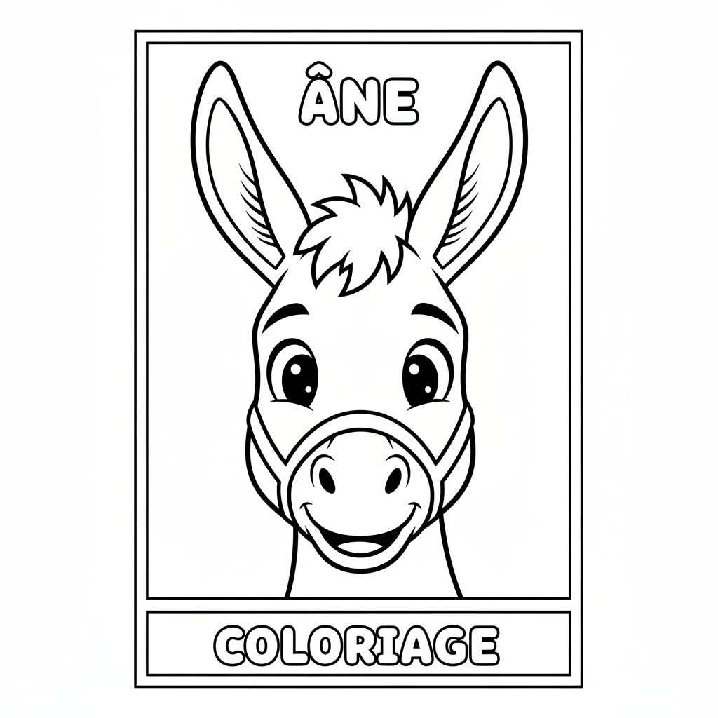 Coloriage âne coloriage 4
