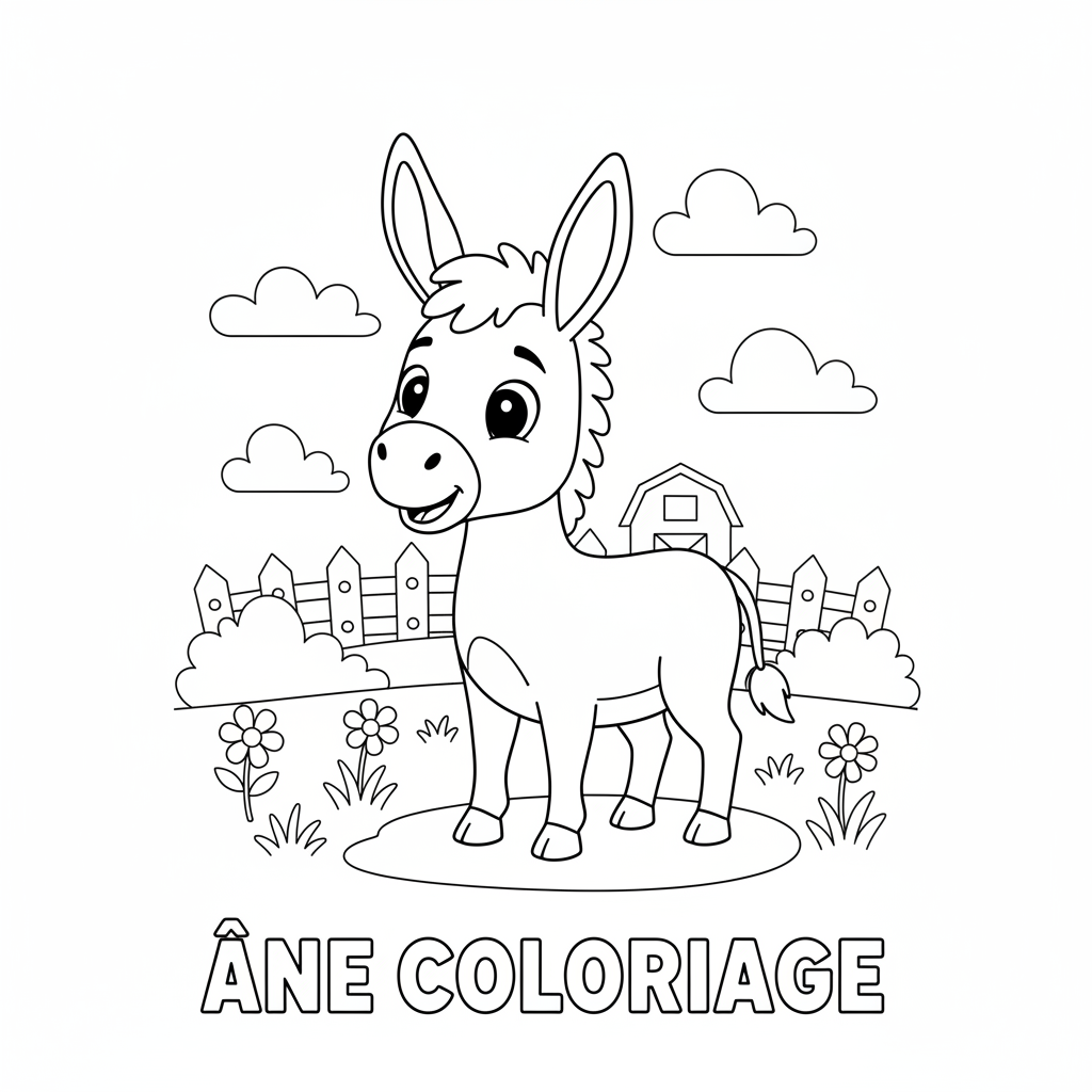 Coloriage ane coloriage 3
