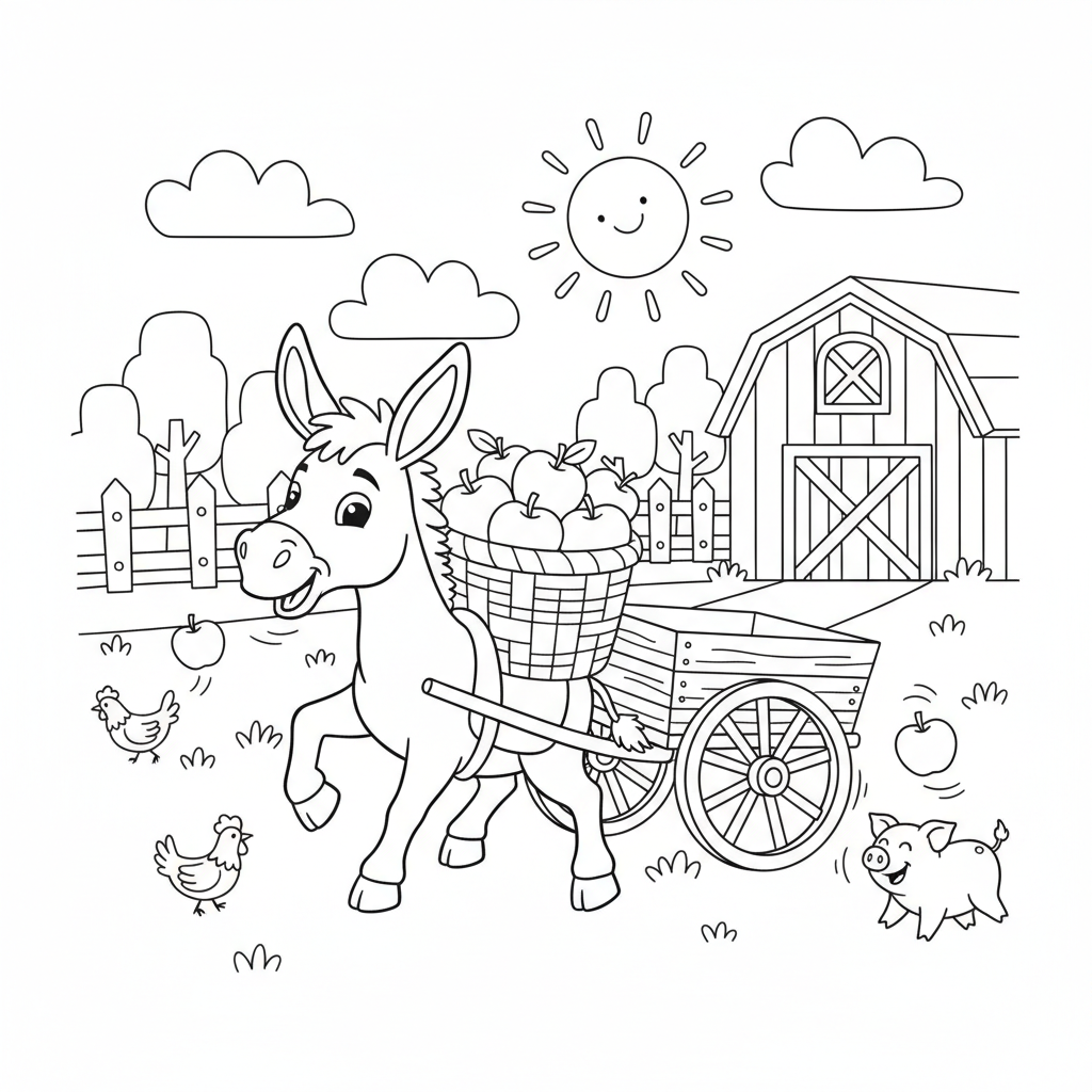 Coloriage ane coloriage 5