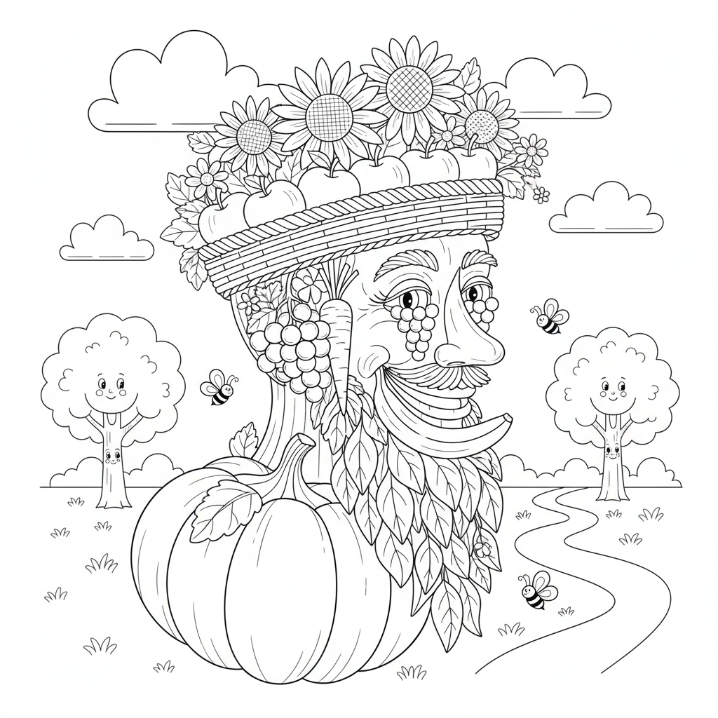 Coloriage arcimboldo coloriage 3