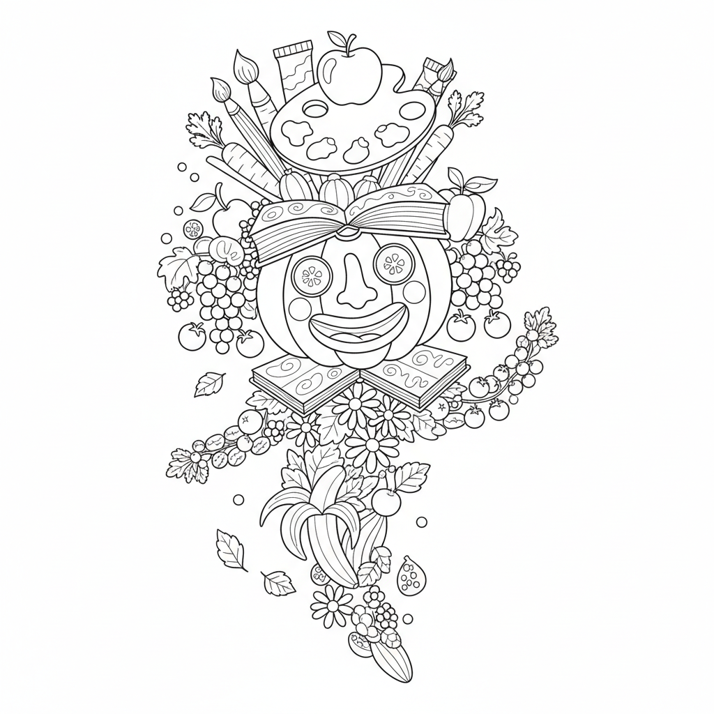 Coloriage arcimboldo coloriage 5