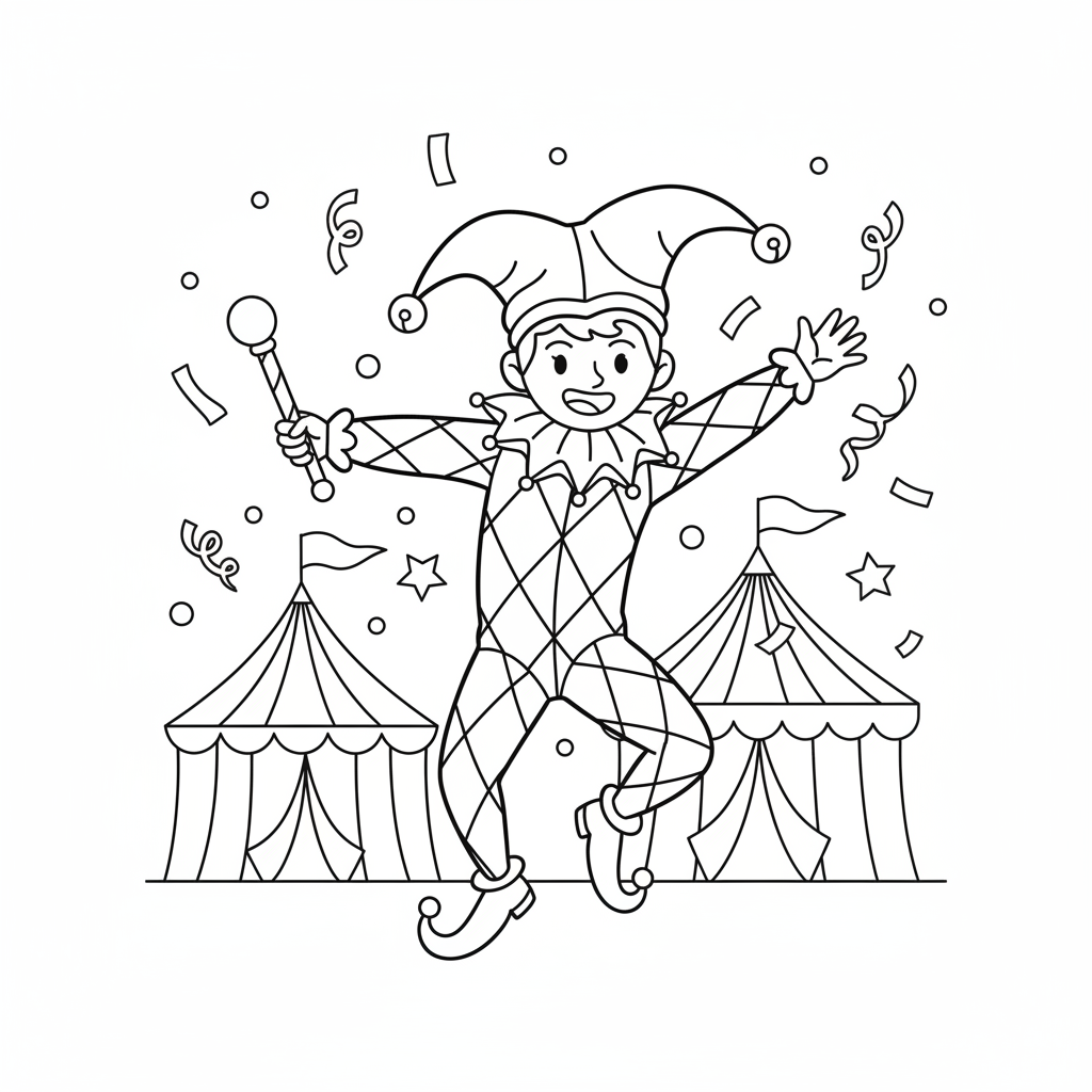 Coloriage arlequin coloriage 5