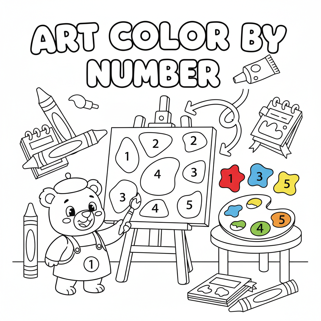 Art Color Coloriage Par Numéro à Imprimer Gratuitement