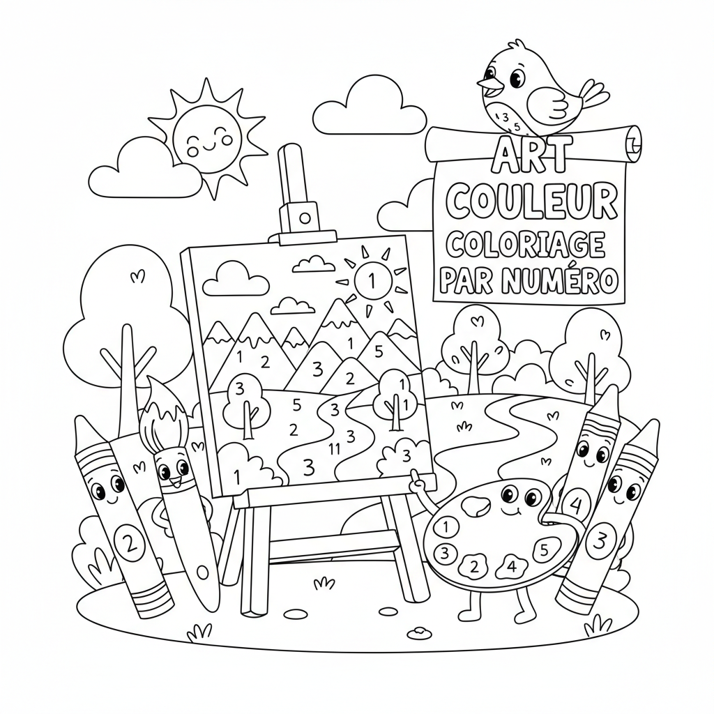 Coloriage art color coloriage par numéro 3