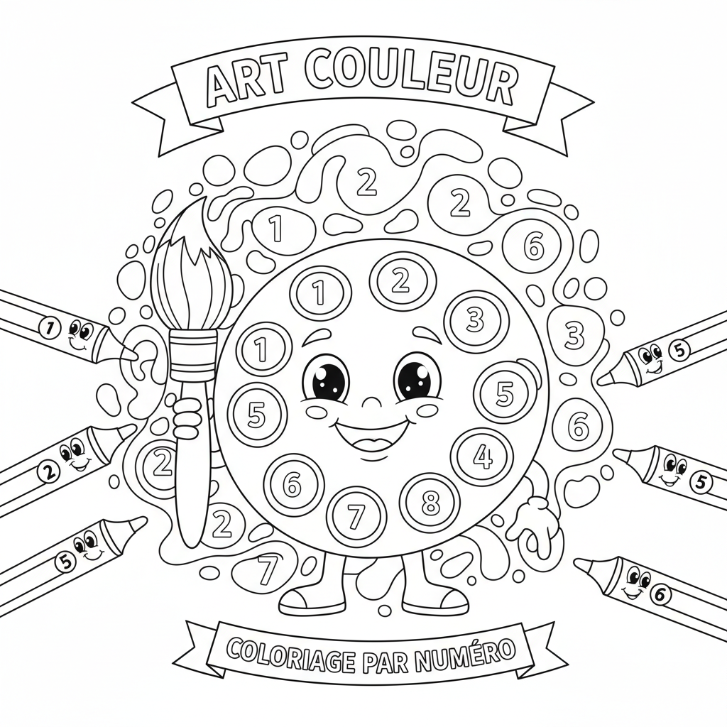 Coloriage art color coloriage par numéro 4