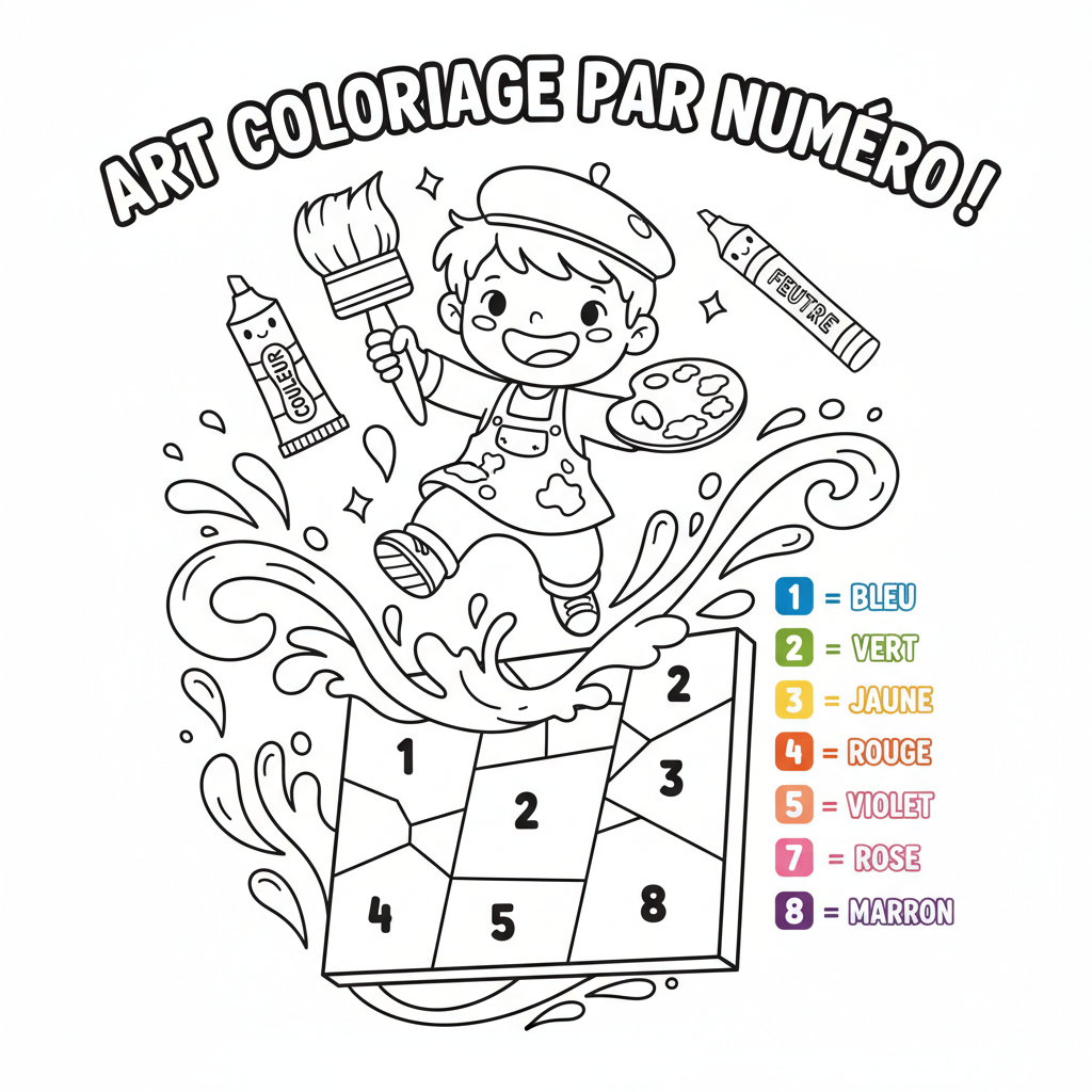 Coloriage art color coloriage par numéro 5