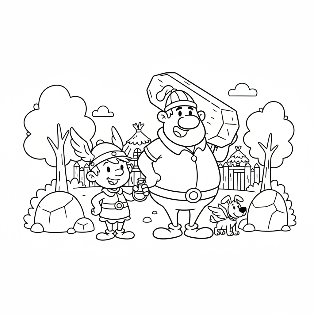 Coloriage Astérix Et Obélix Gratuit à Imprimer