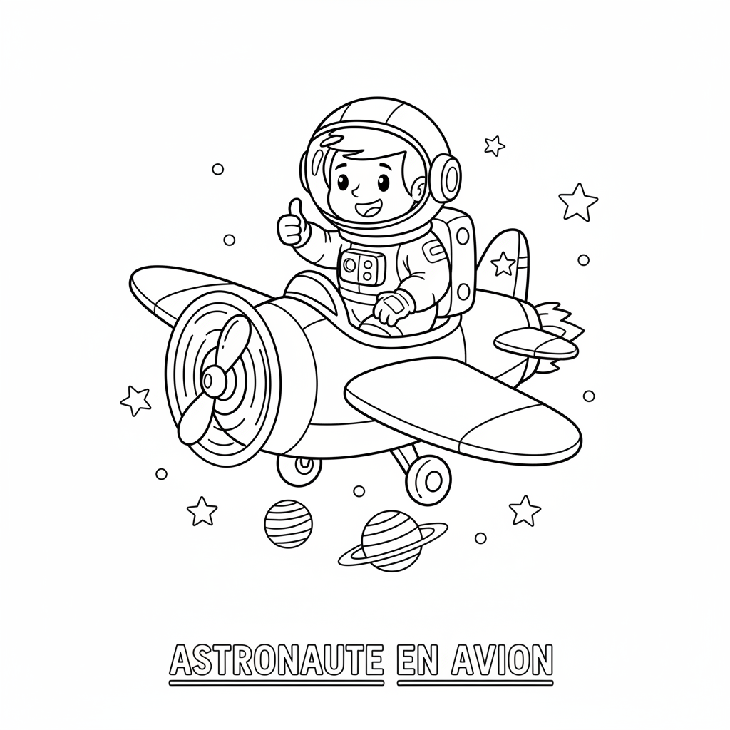 Coloriage astronaute coloriage 2