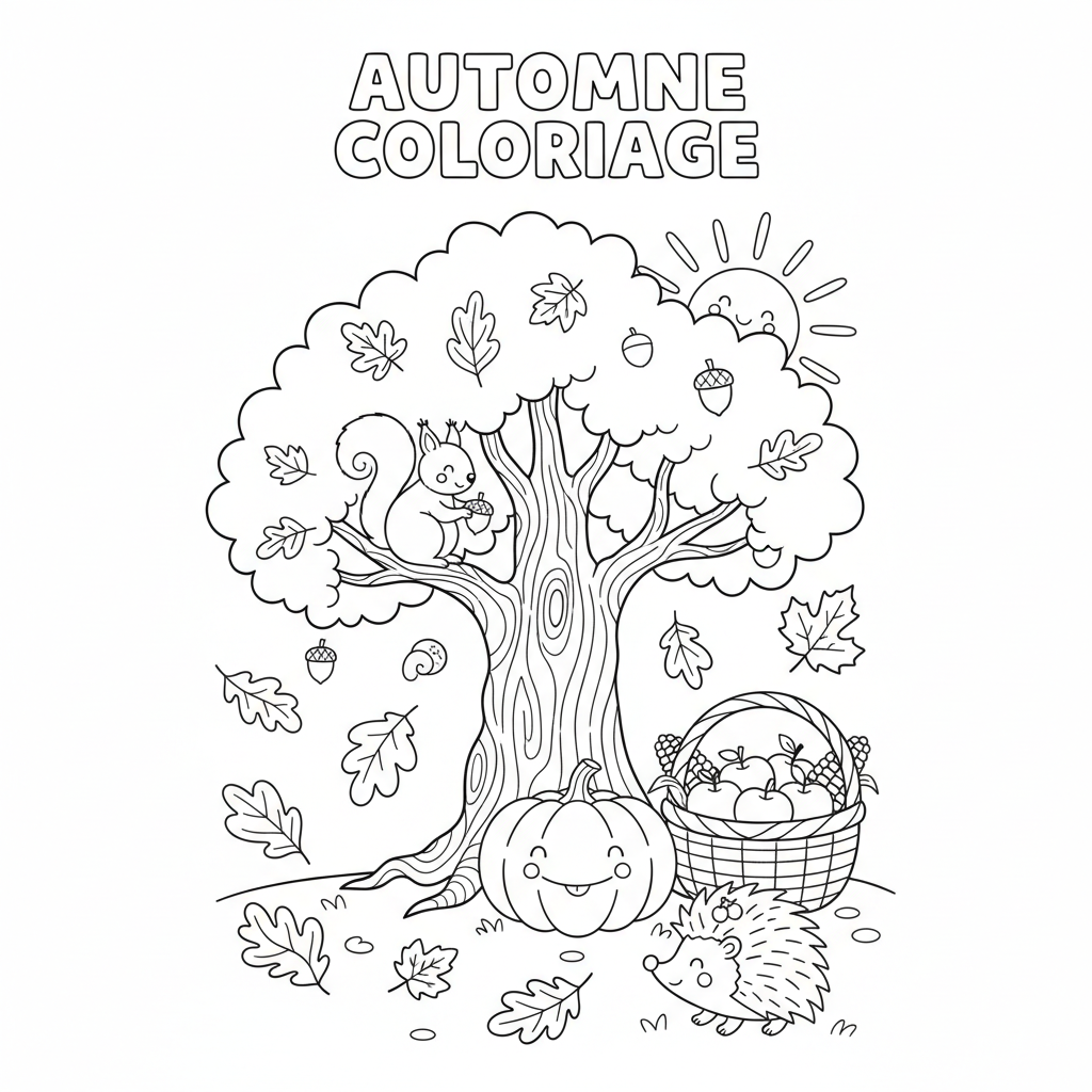 Coloriage automne coloriage 3