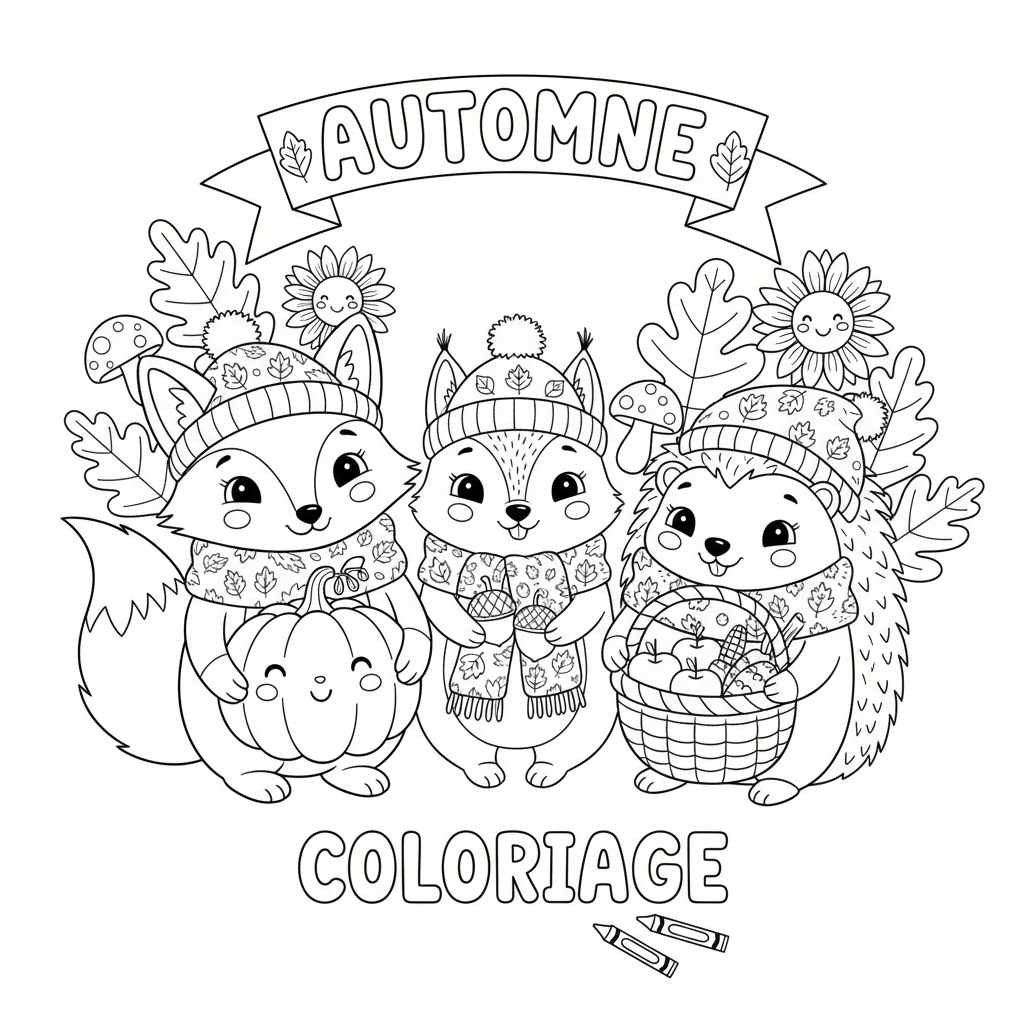 Coloriage automne coloriage 4
