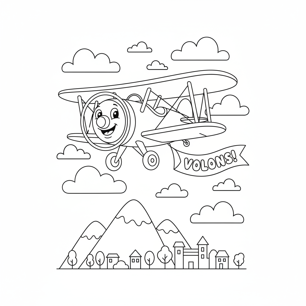 Coloriage avion coloriage 2