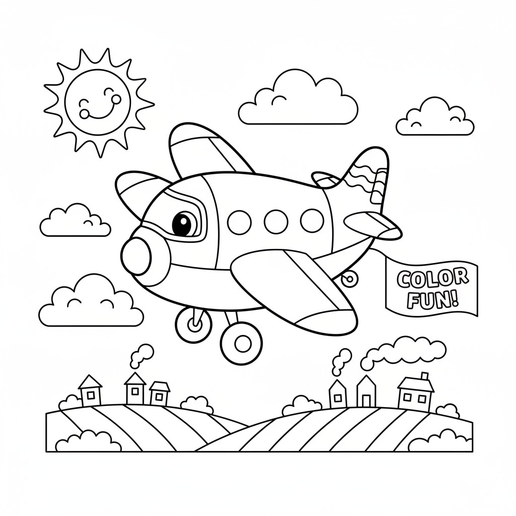 Coloriage avion coloriage à imprimer 2