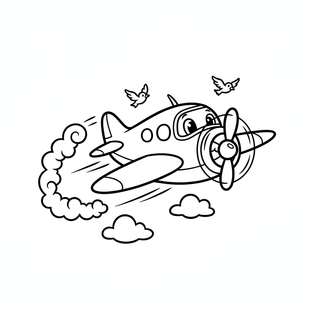 Coloriage avion coloriage à imprimer 5