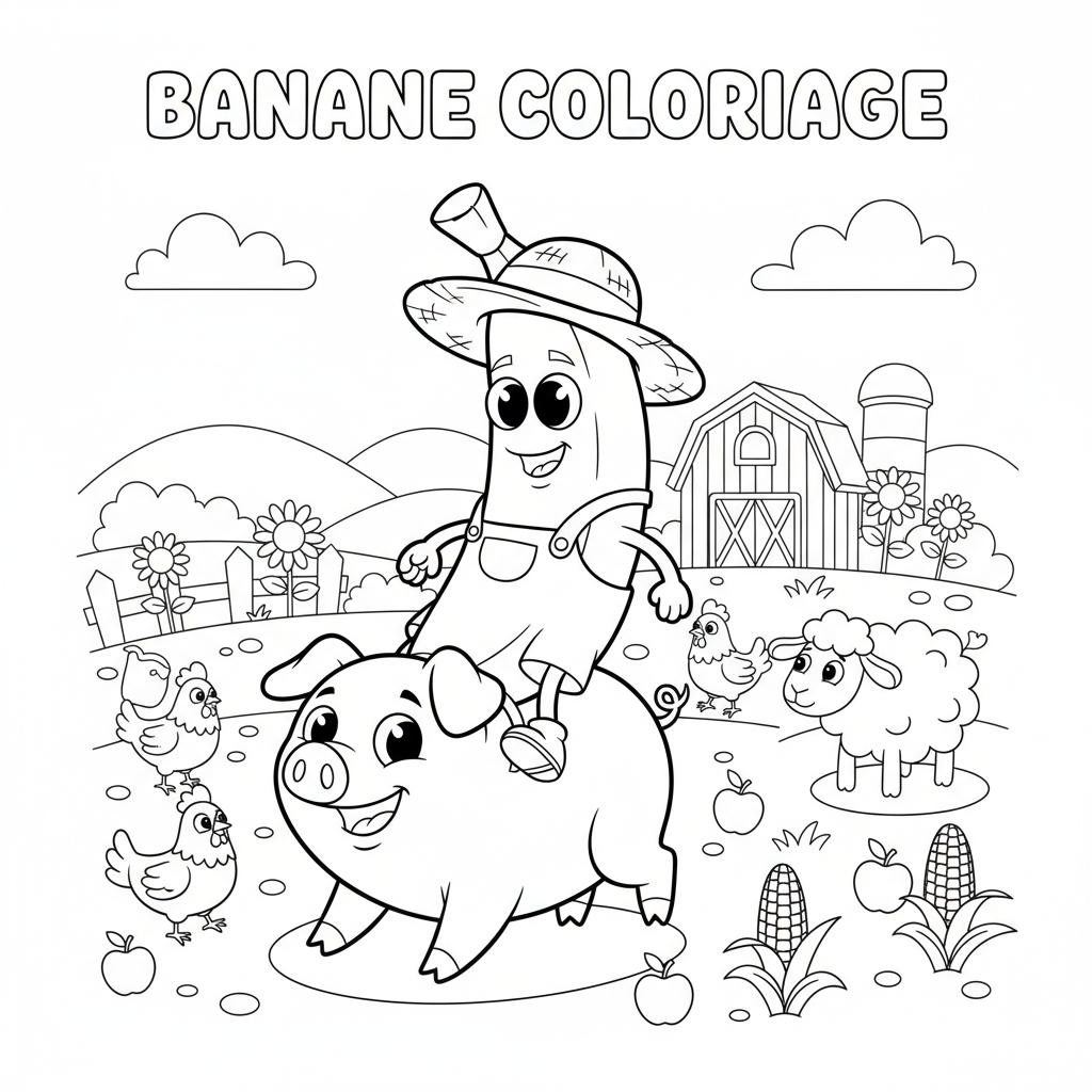 Coloriage banane coloriage 2