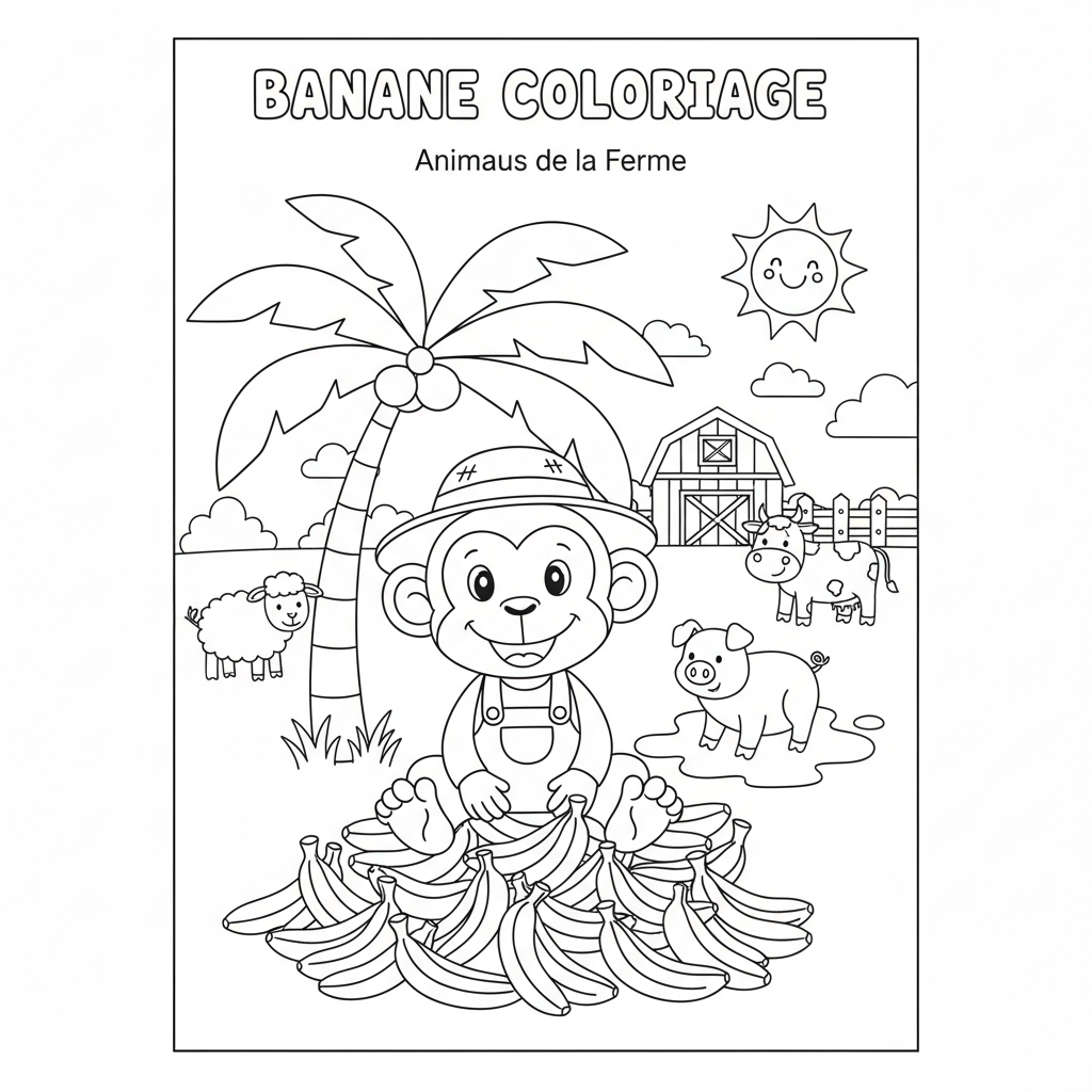 Coloriage banane coloriage 3