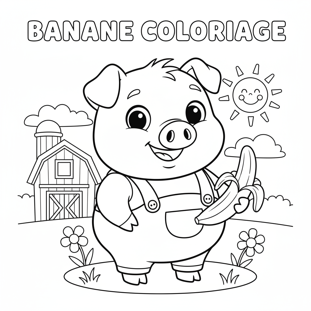 Coloriage banane coloriage 4