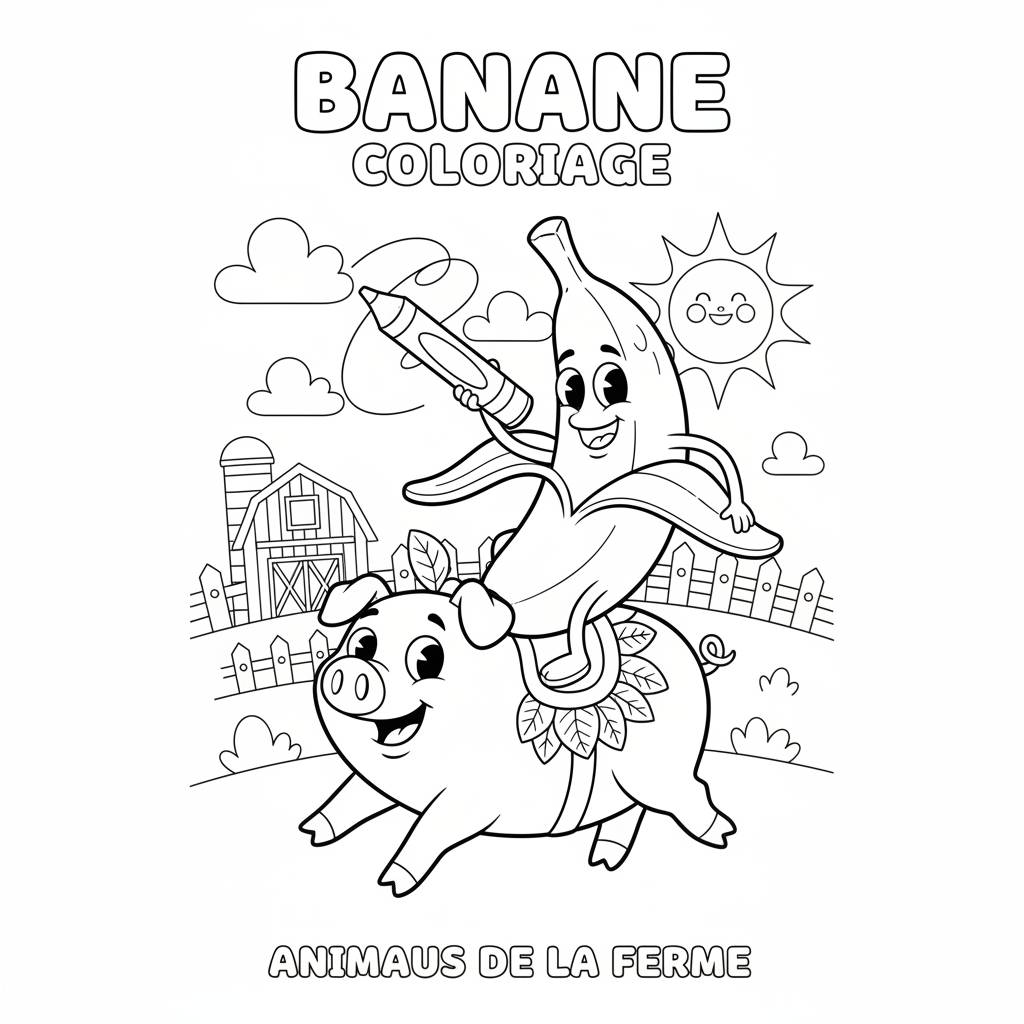 Coloriage banane coloriage 5
