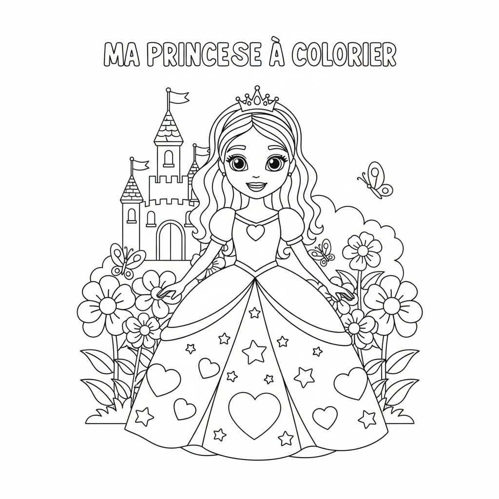 Coloriage barbie coloriage