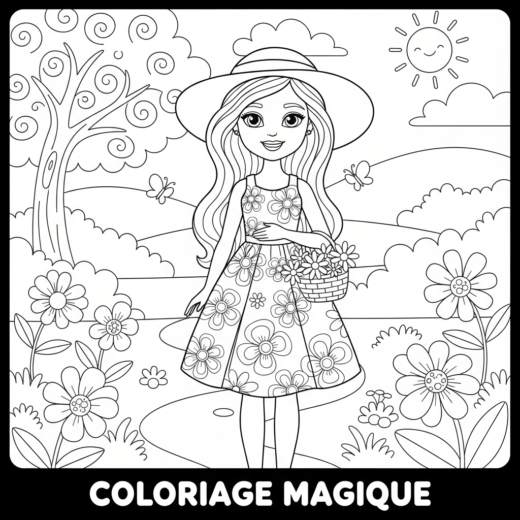 Coloriage barbie coloriage à imprimer 3