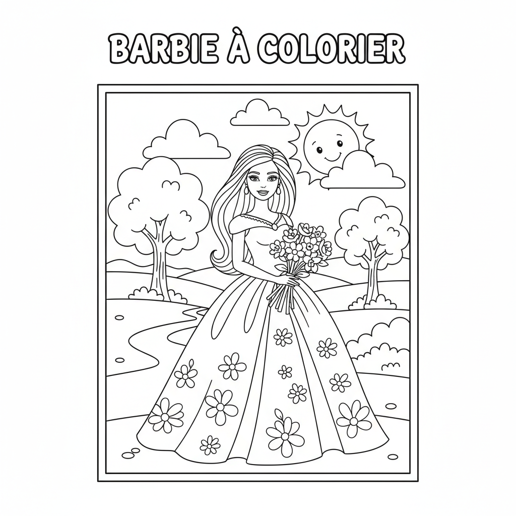 Coloriage barbie coloriage a imprimer 3