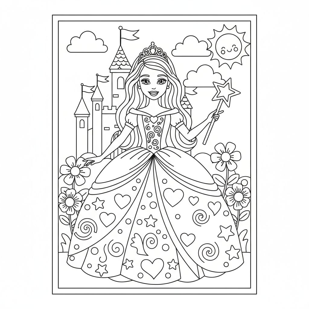 Coloriage barbie coloriage princesse