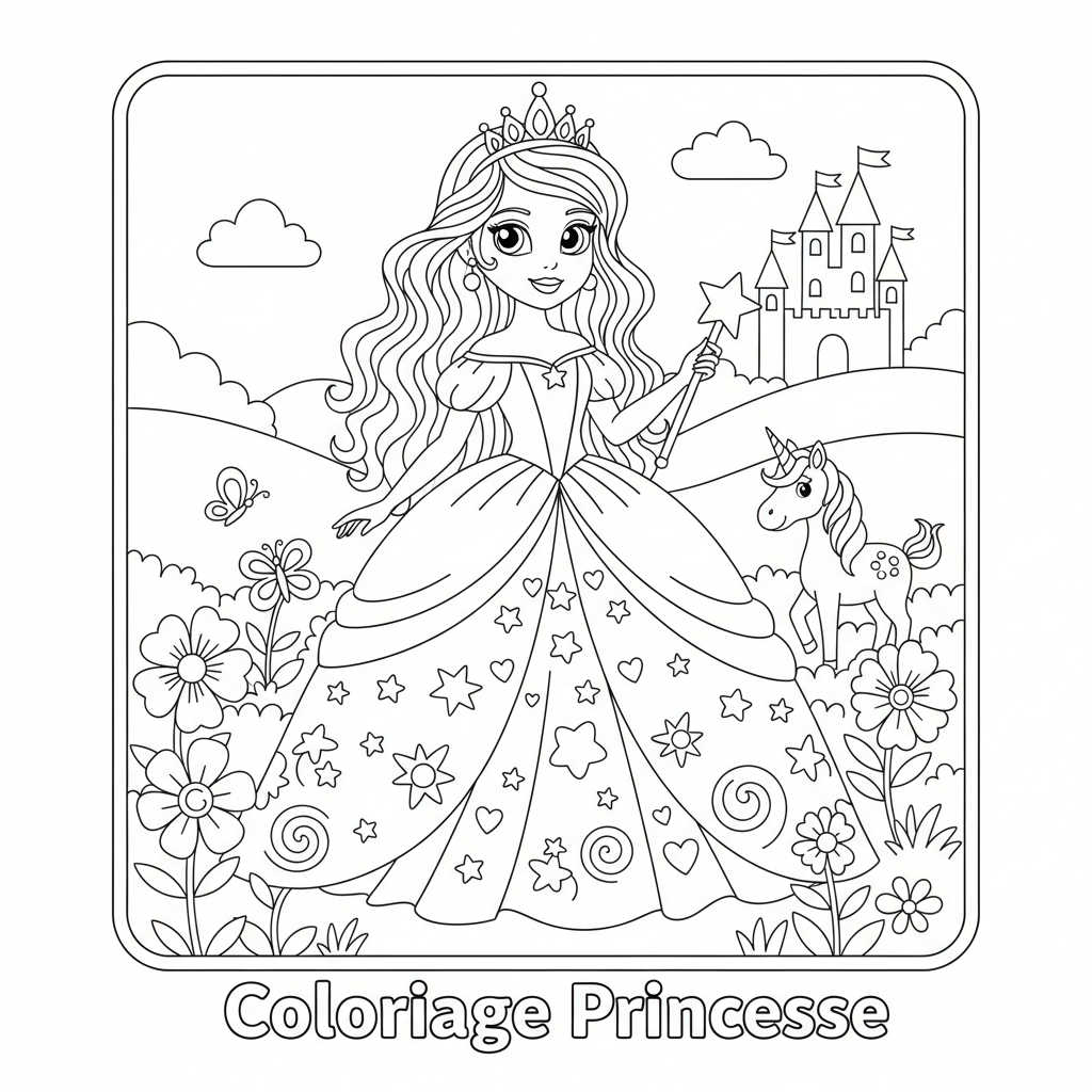 Coloriage barbie coloriage princesse 2