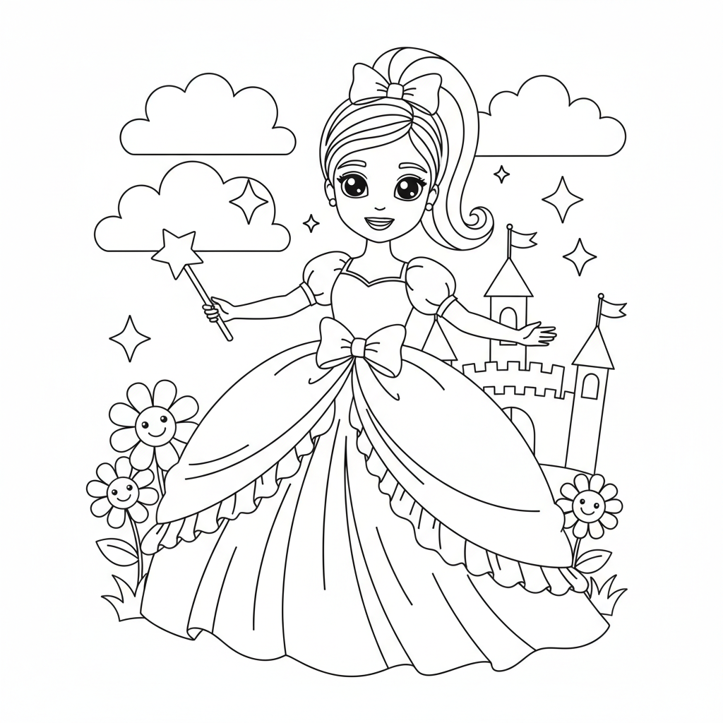Coloriage barbie en coloriage