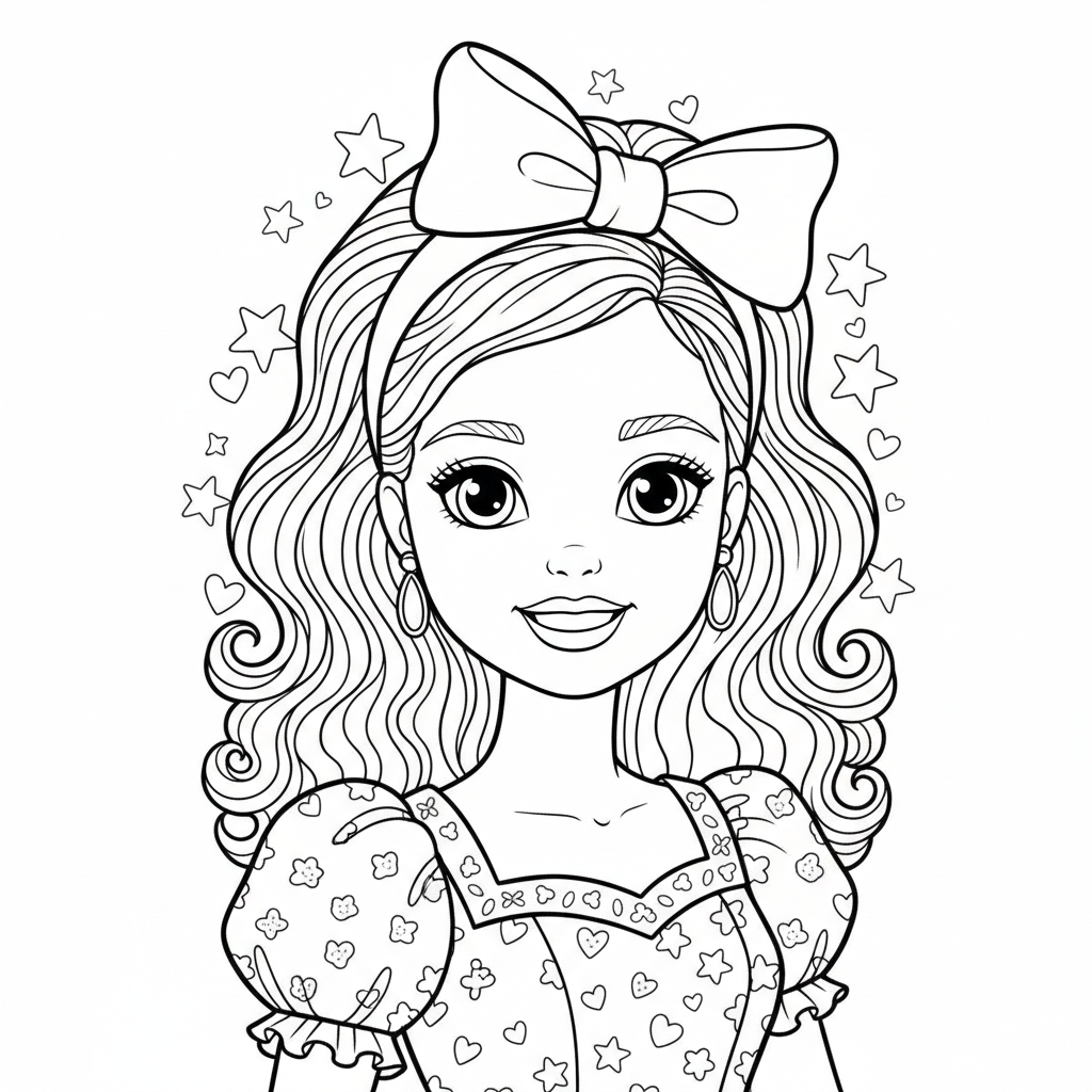 Coloriage barbie en coloriage 4
