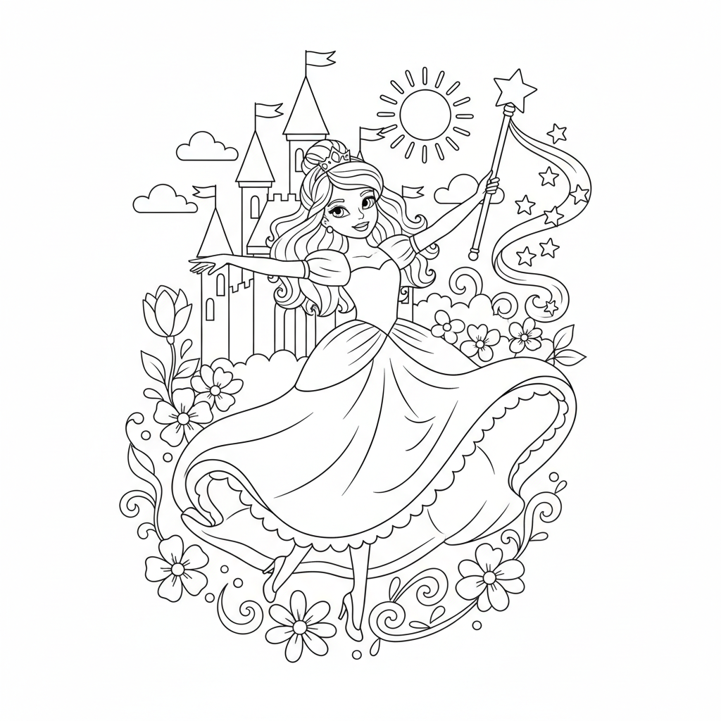 Coloriage barbie princesse coloriage à imprimer 5