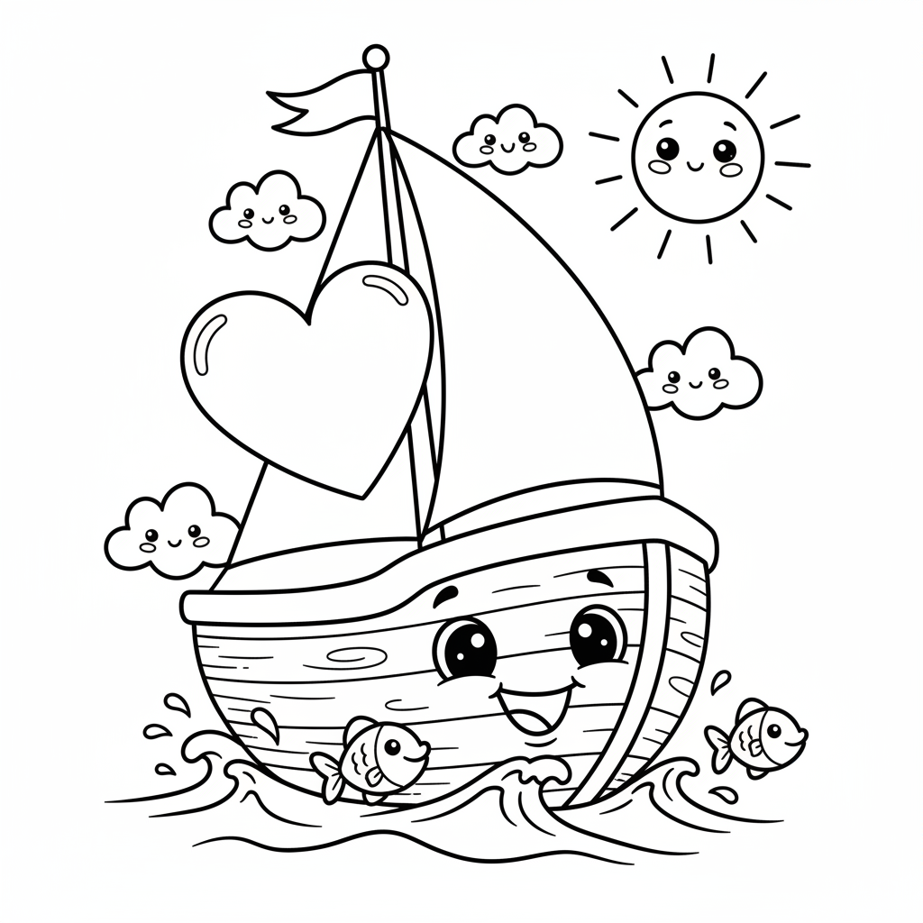 Coloriage bateau coloriage 4