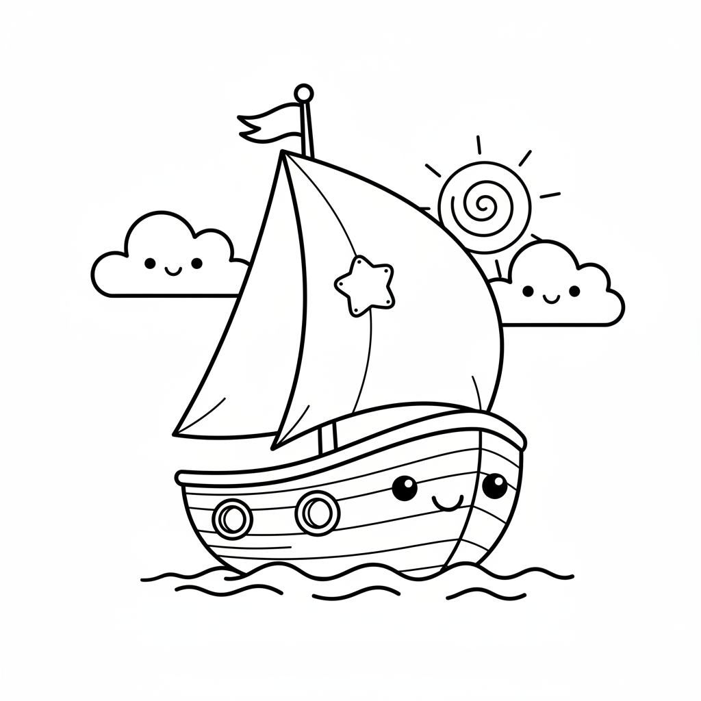 Coloriage bateaux coloriage