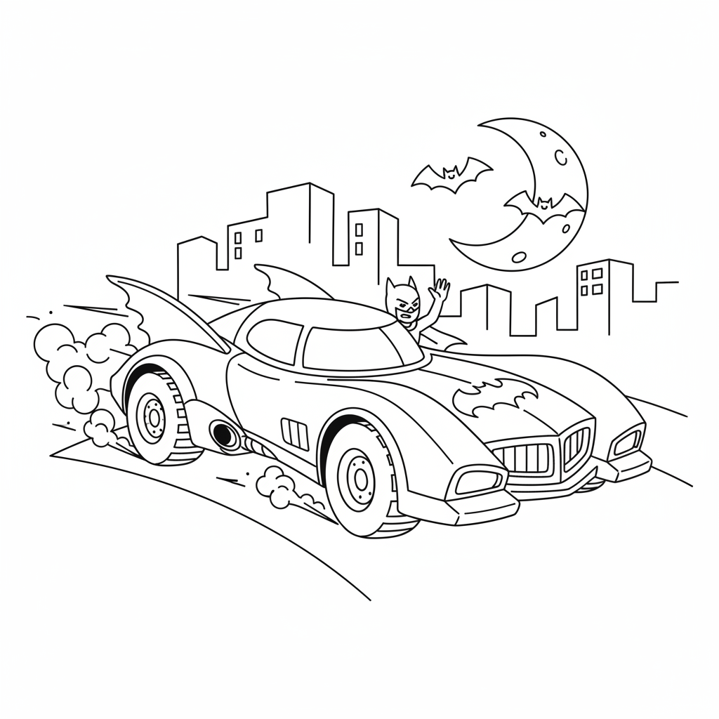 Coloriage batmobile coloriage 2