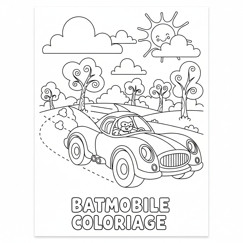 Coloriage batmobile coloriage 3