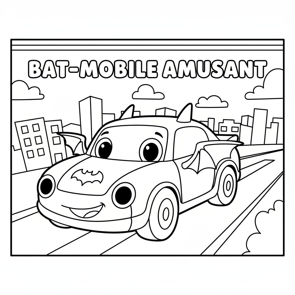 Coloriage Batwheels Coloriage Gratuit à Imprimer