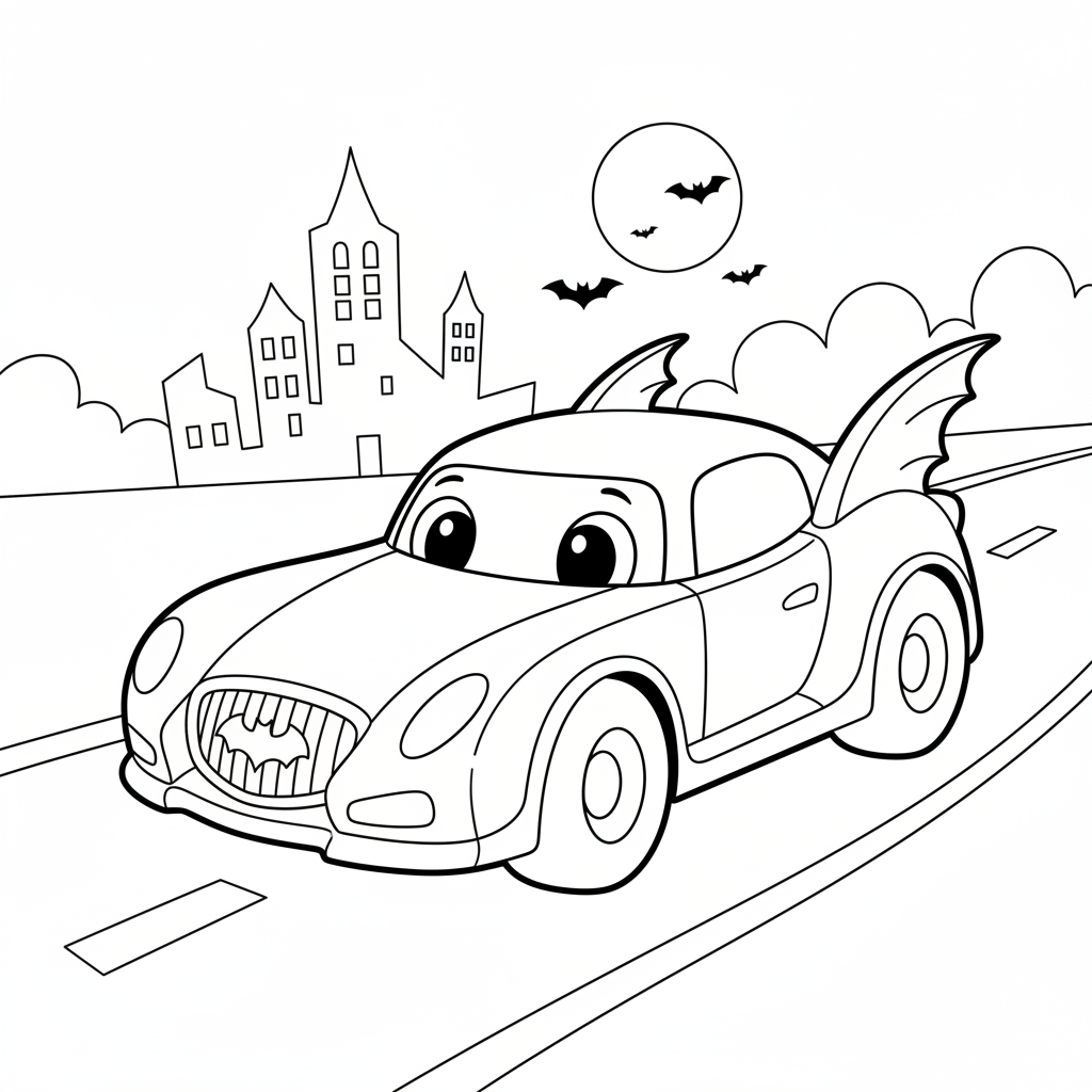 Coloriage batwheels coloriage 2