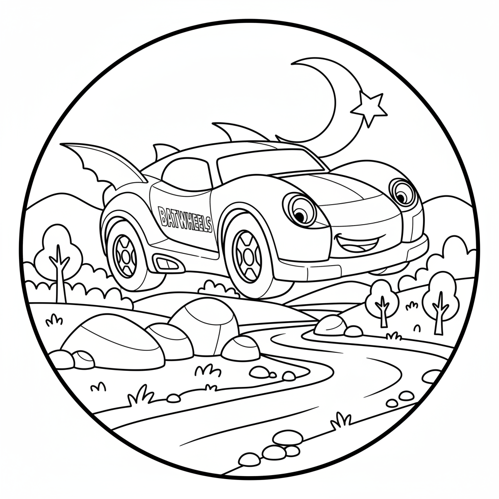 Coloriage batwheels coloriage 3