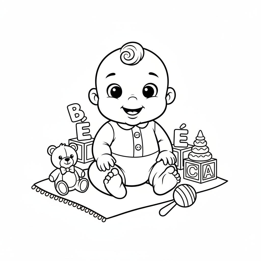 Coloriage Bebe Coloriage Gratuit à Imprimer