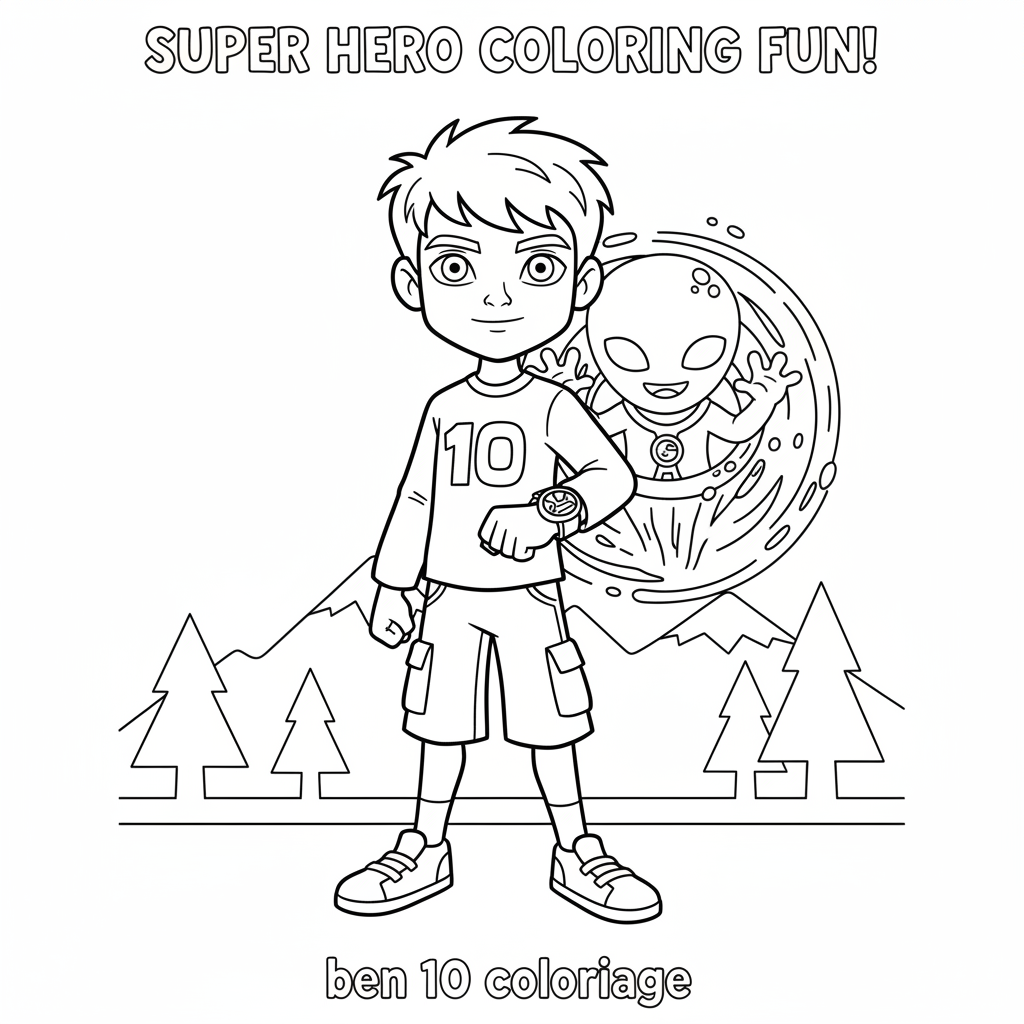 Coloriage ben 10 coloriage 2