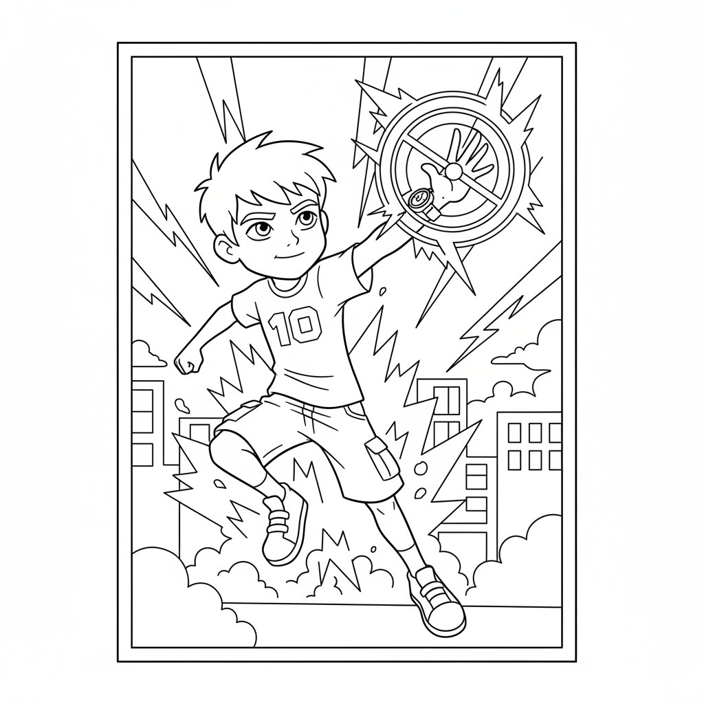 Coloriage ben 10 coloriage 5