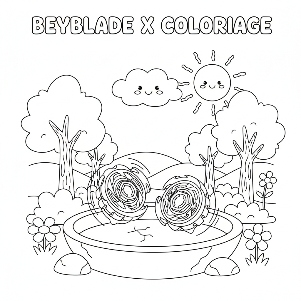 Coloriage beyblade x coloriage 3