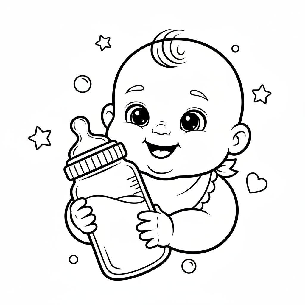 Coloriage biberon coloriage 4