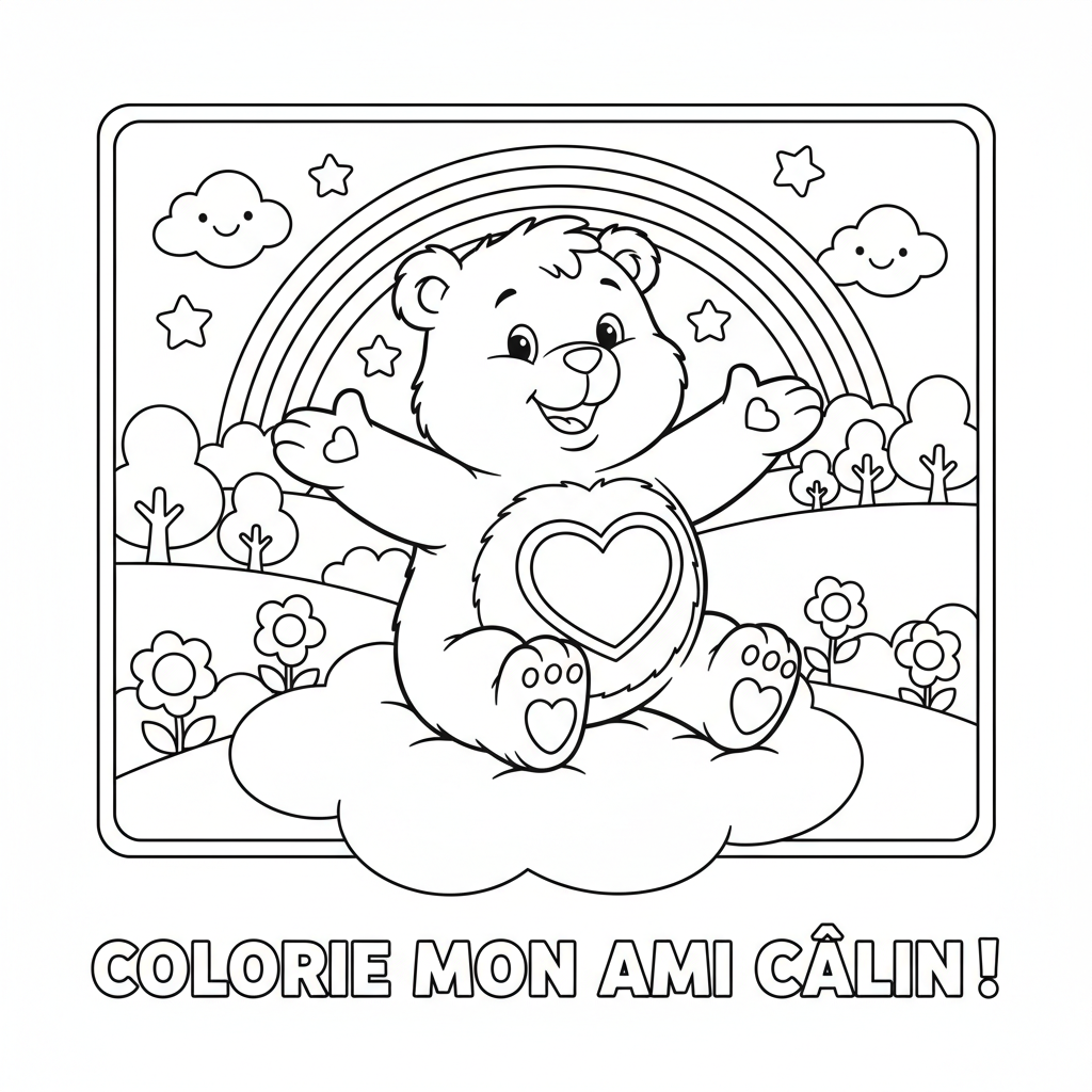 Coloriage bisounours coloriage 3