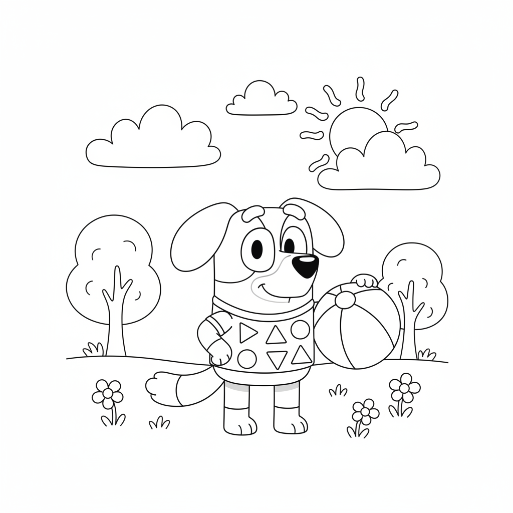 Coloriage bluey coloriage 2