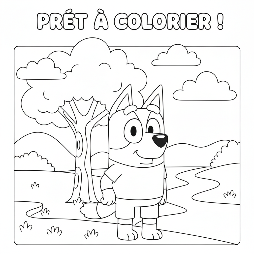 Coloriage bluey coloriage 3