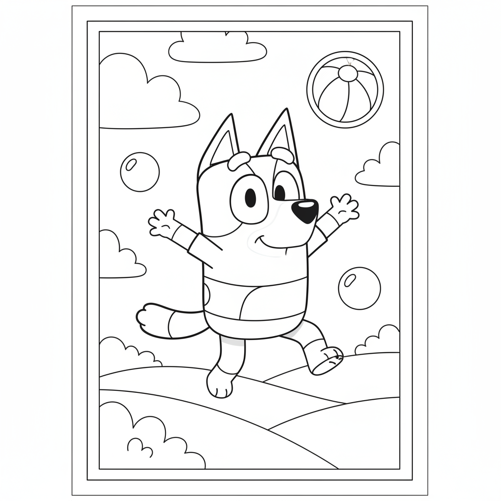 Coloriage bluey coloriage 5