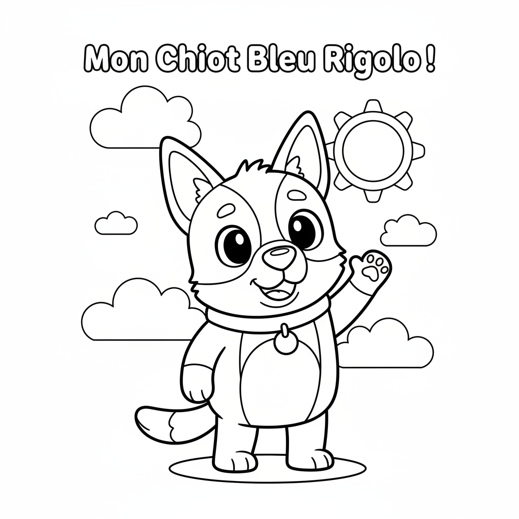 Coloriage bluey coloriage à imprimer